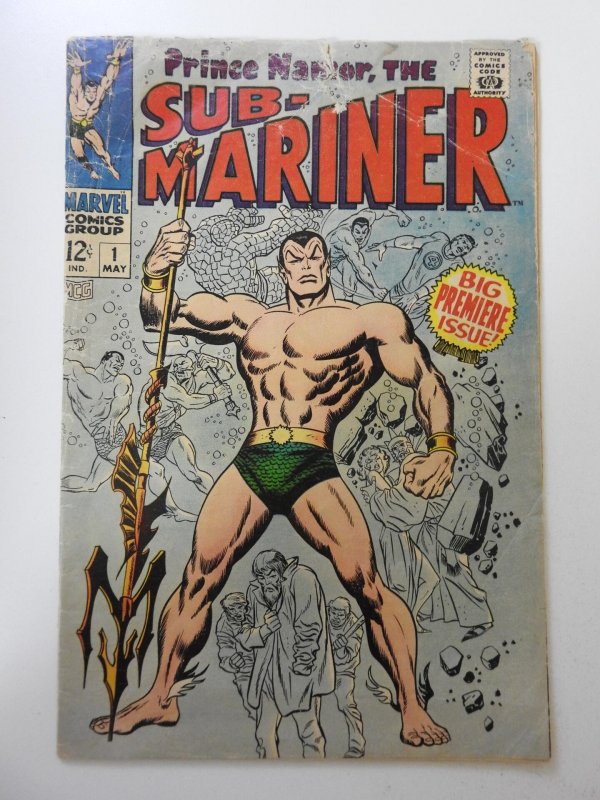 Sub-Mariner #1  (1968) GD/VG Condition! Moisture stain, 1 in tear front cover