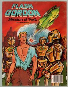 Flash Gordon Coloring Book #1052 1975-robot cover-sci-fi thrills-VG