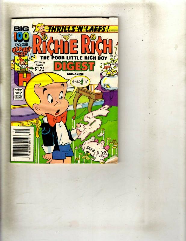 Lot of 8 Richie Rich Digest Pocket Books #1 2 4 5 12 13 17 18 WS15