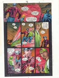 JSA #19 p.10 Color Guide Art - Flash Jay Garrick, Black Canary by John Kalisz 