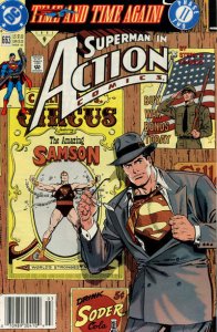 Action Comics #663 (Newsstand) VF ; DC | Superman Time And Time Again 2