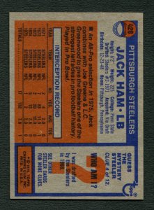 1976 Topps Jack Ham #420 NM-MT pd  Pittsburgh Steelers