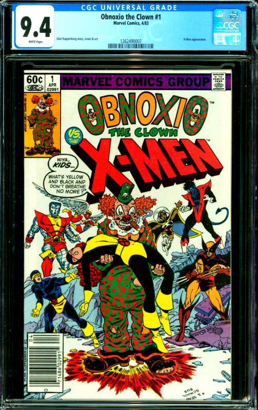 Obnoxio The Clown #1 CGC Graded 9.4 X-Men App.