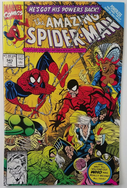 Amazing Spider-Man #343 ? BLACK CAT APPEARANCE ? ERIK LARSEN ? Marvel ? NM