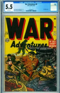 War Adventures #8 CGC 5.5 1952- Atlas Violent Korean War cvr 3705608017