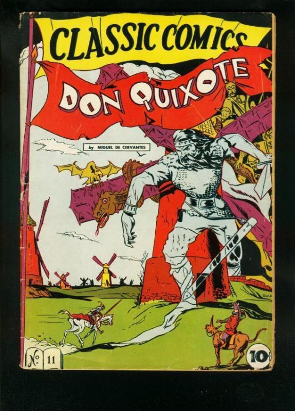 CLASSIC COMICS #11 HRN 10 1943-DON QUIXOTE-1st EDITION-WILD COVER-very good VG