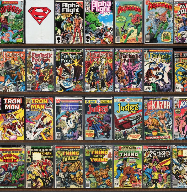 Huge Lot 140+ Comics with Fantastic Four, Marvel Super Heroes, Gunfire & More!