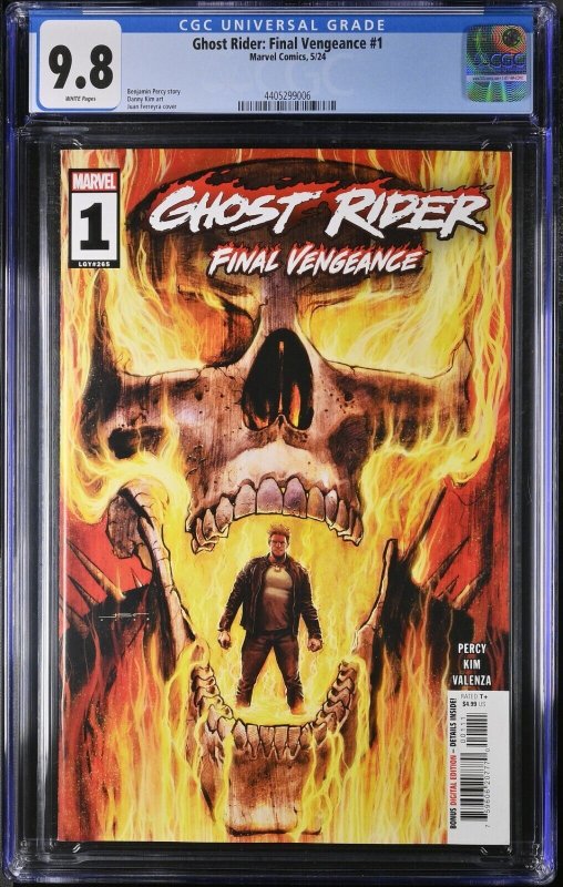 Ghost Rider Final Vengeance #1 CGC 9.8 Hood Becomes New Spirit of Vg Marvel 2024