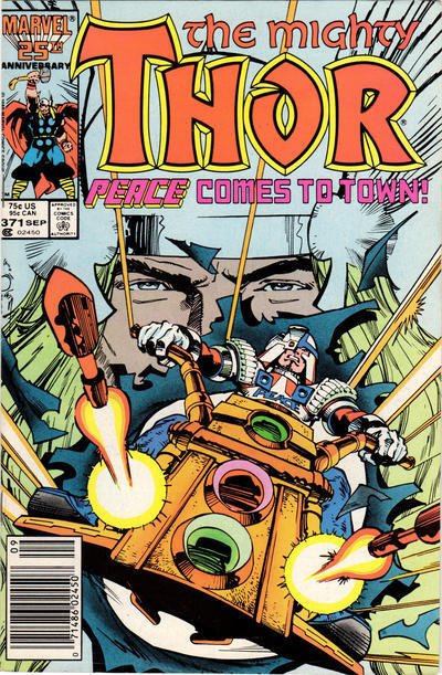 Thor #371 (Newsstand) VG ; Marvel | low grade comic 1st Appearance Justice Peace