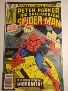 Spectacular Spider-Man #35 VG Newsstand Marvel Comics c219