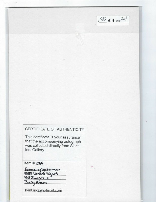 Amazing Spider-Man vol 1 # 583 Marvel NM Marvel 5th Print Double Signature