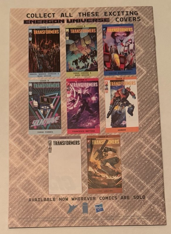 Transformers #13 Francesco Matting 1:50 Variant Image Comics 2024 NM
