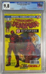 DESPICABLE DEADPOOL #287 CGC 9.8 ESPIN LENTINCULAR VARIANT LEGACY (SLAB GRADE)