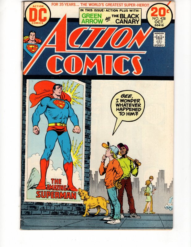Action Comics #428 WHATEVER HAPPENED TO SUPERMAN? Bronze DC