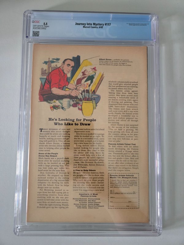 Journey into Mystery 117 CGC 5.5 (1965)
