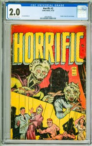Horrific #2 (1952) CGC 2.0 Pre-Code Horror!