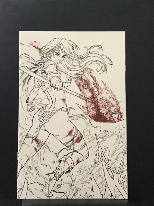 Red Sonja #19 Dawn McTeigue Blood Axe Ink Virgin Variant Cvr limited to 500