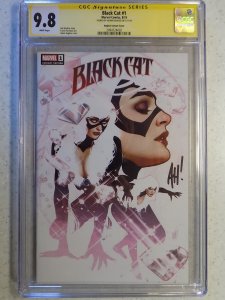 BLACK CAT # 1 CGC 9.8. SS HUGHES VARIANT SIGNED HUGHES