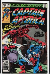 Captain America #234 Newsstand Edition (1979) Captain America
