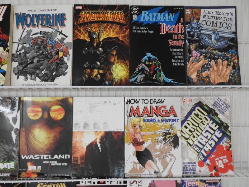 Huge Lot 36 TPB's W/ Sentry, Daredevil, Watchmen, Batman, X-Men+ Avg VF-...