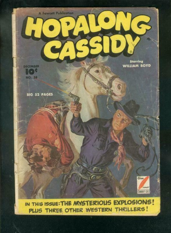 HOPALONG CASSIDY #38 1949-FAWCETT WESTERN-SAUNDERS COVR FR/G