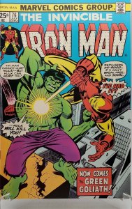 Iron Man #76 (Invincible Iron Man) (1975) (Hulk) FN/VF