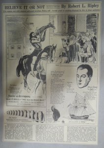 Believe It Or Not by Robert Ripley Sunday Page 7/10/1932 Size: 11 x 14 inch B/W