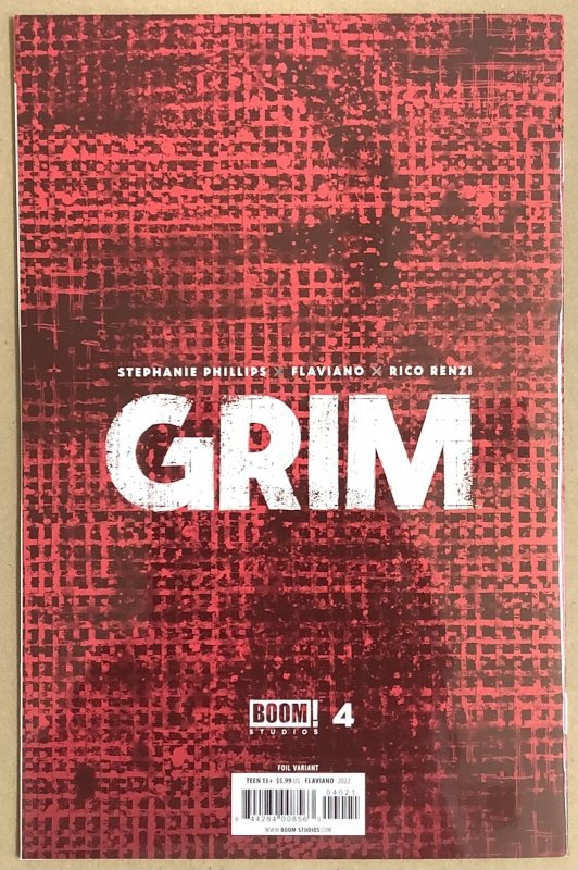 Grim #4 - Cover B Foil Flaviano (2022, Boom! Comics) NM/MT