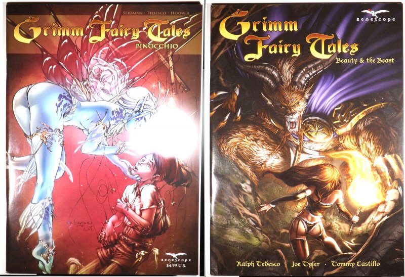 GRIMM FAIRY TALES Pinocchio And Beauty & The Beast Collections 2 Books Zenescope