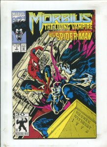 Morbius The Living Vampire #3 - Direct Edition - Vs. Spider-Man (VF/NM 9.0) 1992