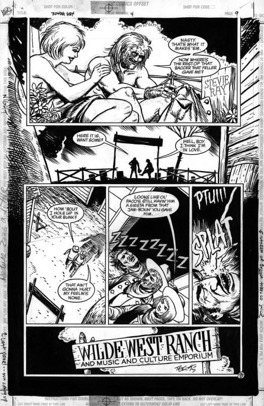 TIMOTHY TRUMAN original art, JONAH HEX - Riders of Worm #4, Pg 9, 11 x 17,1995