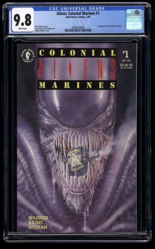 Aliens: Colonial Marines #1 CGC NM/M 9.8 White Pages