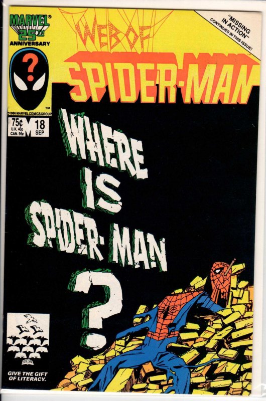 Web of Spider-Man #18 Direct Edition (1986) 7.0 FN/VF