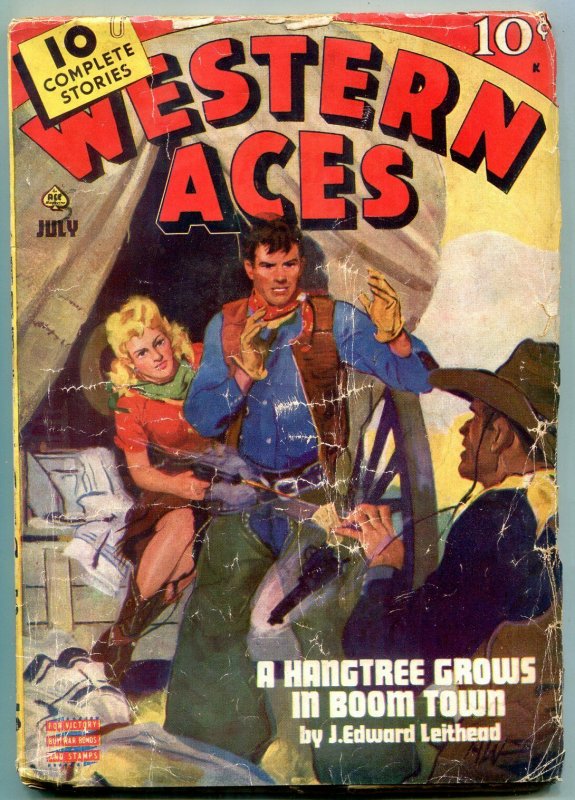 Western Aces Pulp July 1944- Hangtree Grows in Boom Town G