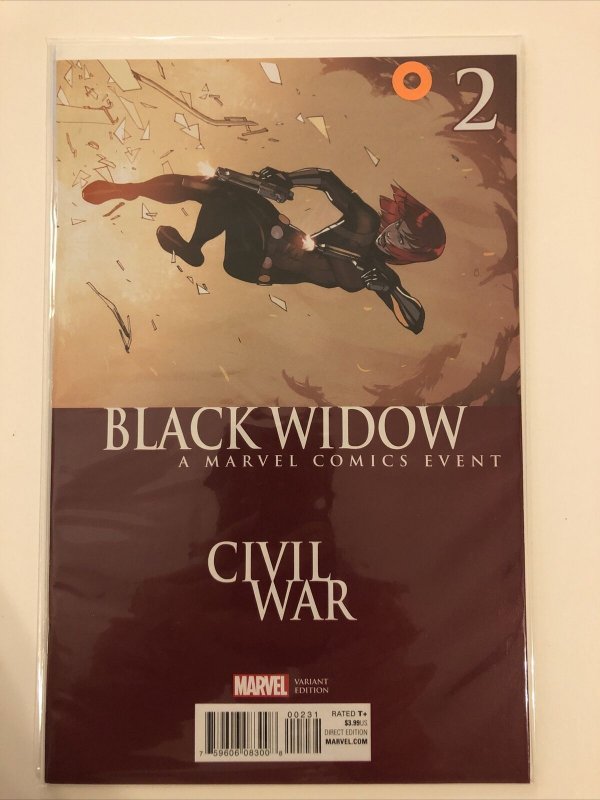 Lote de 3 Black Widow #1 #2 + #2 variantes (2016 variantes de guerra civil, Marvel) 