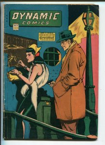 DYNAMIC #15 1945-DYNAMIC MAN-MR E-SKY CHIEF-THE ECHO-RARE COMIC-good/vg 