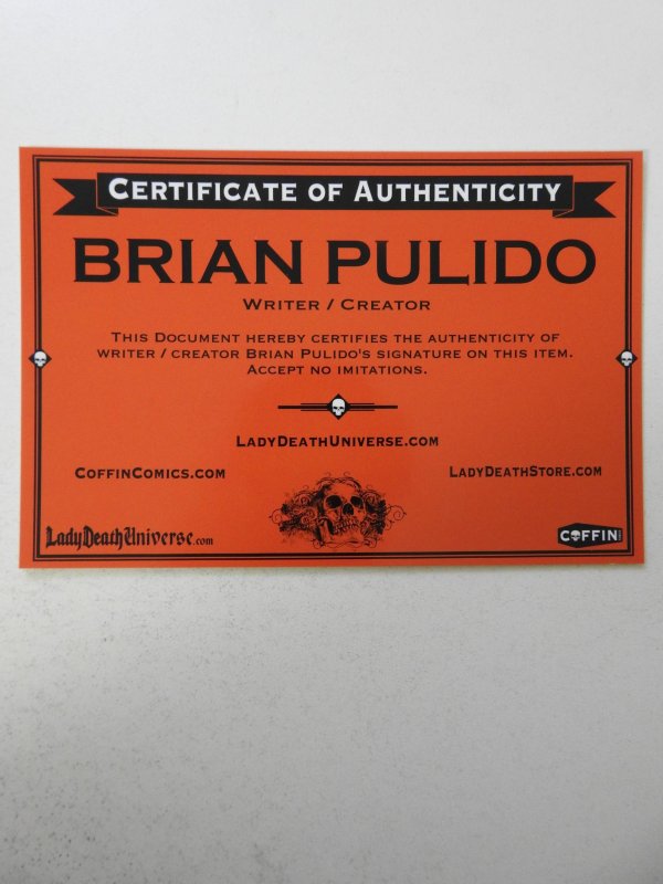 Lady Death: Pin Ups Scarlet Edition (2014) NM Condition! Signed W/ COA!