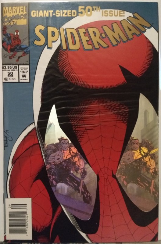 Spider-Man #50 NM CARDSTOCK COVER WITH HOLOGRAM