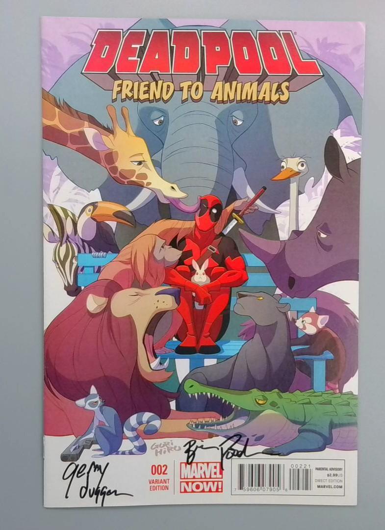 Deadpool Friend to Animals #2, Retail Variant Signed NM, HTF Marvel, 2013