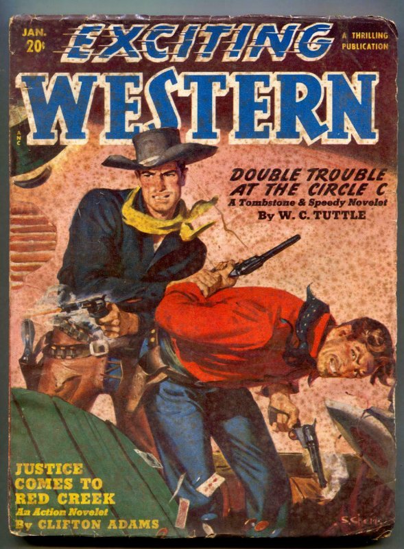 Exciting Western Pulp January 1951- Tombstone & Speedy-WC Tuttle