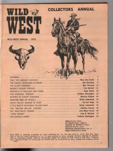 Wild West Annual 1972-Black Pioneers-Indians-gunfights-history-pulp thrills-VF