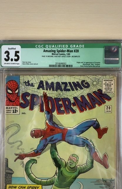 The Amazing Spider-Man #20 (1965).   CGC 3.5