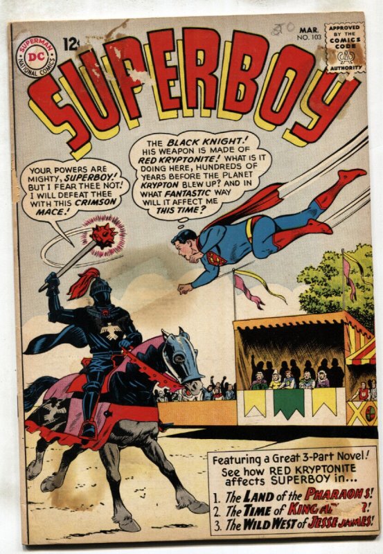 SUPERBOY #103--1963--DC COMICS--BLACK KNIGHT--G