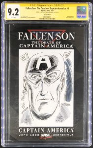 Fallen Son: The Death of Captain America #3 CGC Signature Series 9.2 Sketch