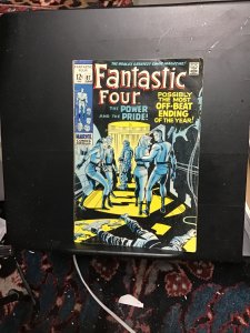 Fantastic Four #87 (1969) Mid high grade black cover Kirby Dr. Doom! FN+ Wow!