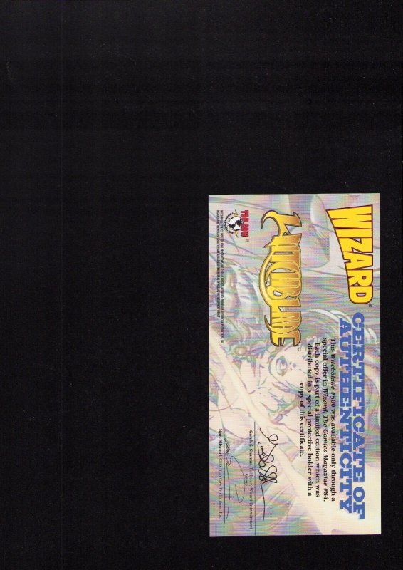 Witchblade #500 - WIZARD SPECIAL EDITION GOLD FOIL W/COA! (9.0/9.2) 1998