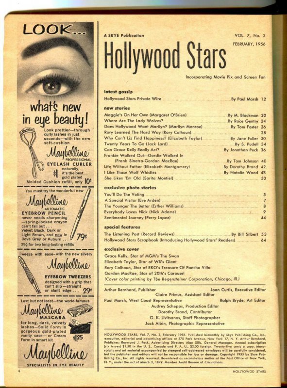 Hollywood Stars-Liz Taylor-Grace Kelly-Rory Calhoun-Liz Taylor-Frank Sinatra-...