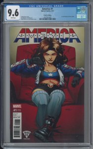 AMERICA 1 CGC 9.6 NM+ Fried Pie Variant 1st Series 2017 Chavez Young Avengers