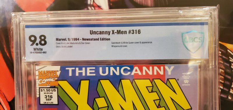 Uncanny X-Men #316 - RARE Newsstand Edition - CBCS 9.8