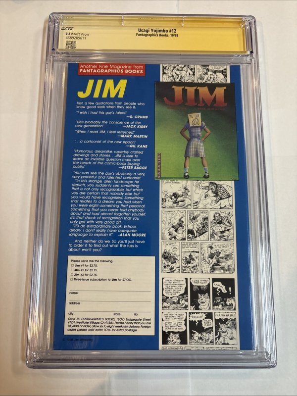 Usagi Yojimbo (1988) # 12 (CGC 9.6 SS WP) Signed Stan Sakai